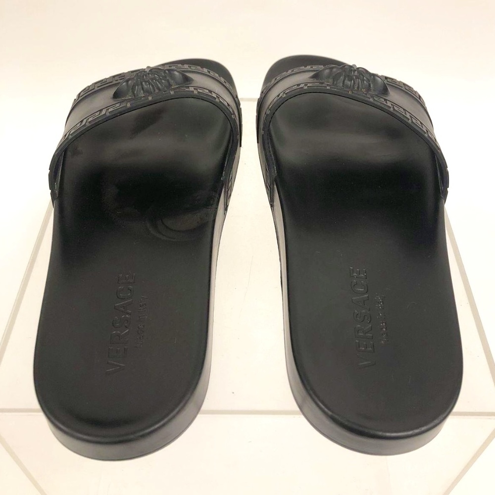 Versace 'Medusa Head' Unisex Black Slides Sandals - Size 9 / COA - Picture 5 of 15
